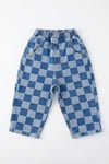Unisex Laciel Damalı Baloon Jean Pantolon
