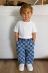 Unisex Laciel Damalı Baloon Jean Pantolon