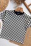 Unisex Laciel Damalı Tshirt