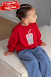 Unisex Laciel Kırmızı Baskılı Sweat
