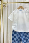Unisex Laciel Oversize  Kısa Kol Beyaz Tshirt