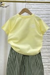 Unisex Laciel Summer Sarı Kısa Kol Tshirt