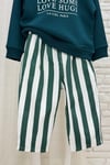 Unisex Laciel Yeşil Çizgili Baloon Pantolon