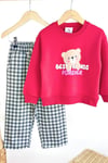 Unisex Little Plushes Gabardin Pantolon 3 İplik Takım