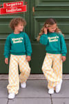Unisex Mamas Baskı Kareli Pantolon 3 İplik Takım