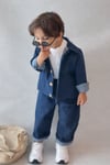 Unisex Mavi Denim Takım