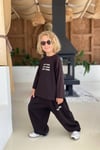 Unisex Mevsimlik Bisiklet Yaka Stay Kind Kahve Takım