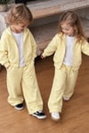 Unisex Oys. Kumas Fermuarlı Sarı Takım