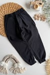 Unisex Paraşüt Kumaş Siyah Pantolon