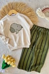 Unisex Peanuts 3 İplik Yeşil Takım