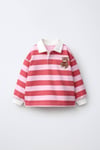 Unisex Polo Yaka Ayıcıklı Nakışlı Sweatshirt