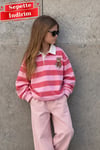 Unisex Polo Yaka Ayıcıklı Nakışlı Sweatshirt