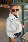 Unisex Siyah Fermuarlı Bomber Ceket