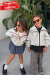 Unisex Siyah Fermuarlı Bomber Ceket