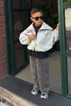 Unisex Siyah Fermuarlı Bomber Ceket