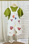 Unisex Tshirt Dahil Child Yeşil Şortlu Salopet