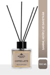 Coffee Latte Bambu Çubuklu Oda Kokusu 110 ml – Reed Diffuser | Ev ve Aromaterapi