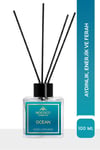 Ocean Bambu Çubuklu Oda Kokusu 110 ml – Reed Diffuser | Ev ve Aromaterapi