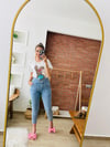 Çapraz Bel Detay Jeans