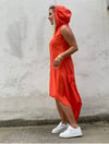 Gabardin Kumaş Turuncu Elbise