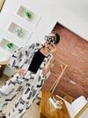 Geometrik Desenli Kimono Takım
