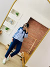 Gold Düğmeli Mavi Takım