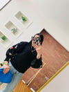 Kolları Nakışlı Siyah Triko Bluz