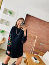 Kolları Nakışlı Sweat Elbise