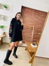 Kolları Nakışlı Sweat Elbise