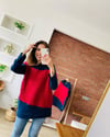 Lacivert Triko Detaylı Sweat