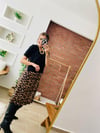 Leopar Desenli Uzun Elbise
