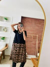 Leopar Desenli Uzun Elbise