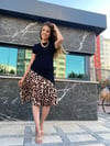 Leopar Detaylı Elbise
