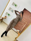 Leopar Vatkalı Elbise