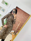 Leopar Vatkalı Elbise