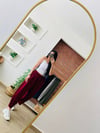 Modal Bordo Şalvar Pantolon