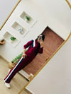 Modal Bordo Şeritli Takım