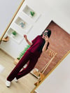 Modal Kumaş Bordo Takım