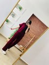 Modal Kumaş Bordo Takım