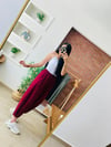Modal Kumaş Şalvar Bordo Pantolon