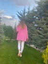 Pembe Keten Ceket