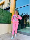Pembe Şardonlu Eşofman Takımı