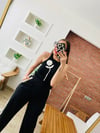 Siyah Gül Detaylı Bluz