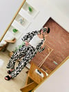 Zebra Desen Kimono Takım