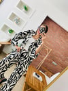 Zebra Desen Kimono Takım