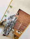 Zebra Desen Kimono Takım