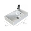Sharp Etajerli Lavabo 50*30 Cm 044300-U