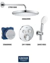 Grohtherm Smartkontrol Ankastre Banyo Bataryası Seti Oval Gagasız(Geniş Oval Tepe Duşlu) 29119SET2