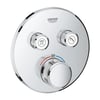 Grohtherm Smartkontrol Ankastre Banyo Bataryası Seti Oval Gagadan Yönlendircili(Genişoval Tepeduşlu) 29119SET5