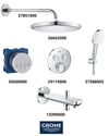 Grohtherm Smartkontrol Ankastre Banyo Bataryası Seti Oval Gagadan Yönlendircili(Genişoval Tepeduşlu) 29119SET5